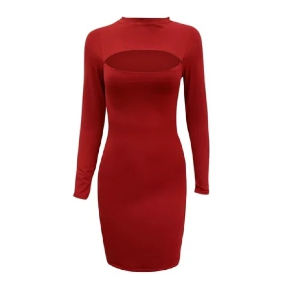 New red keyhole dress Sz XL - Picture 3 of 5